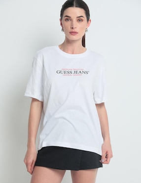 Playera manga corta Guess Jeans cuello redondo para mujer