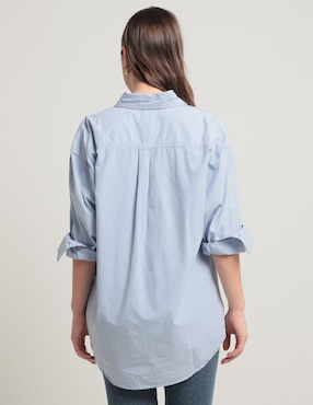 Blusa camisera Guess Jeans manga larga para mujer