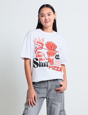 Playera Manga Corta Hot Stuff Cuello Redondo Para Mujer