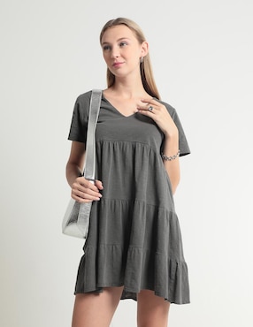 Vestido Mini Casual Brownie Para Mujer