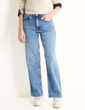 Jeans Straight ONLY Corte Cintura Para Mujer