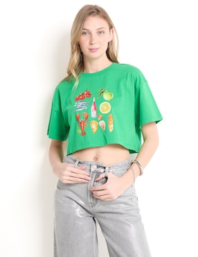 Playera manga corta That's It cuello redondo para mujer