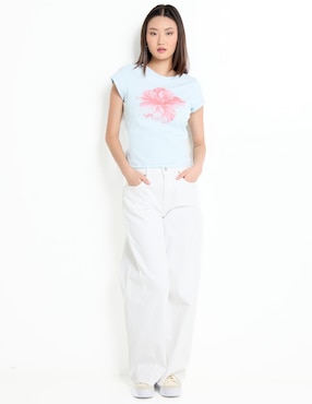 Playera manga corta Princess Polly cuello redondo para mujer