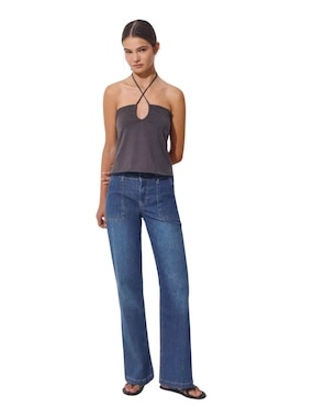 Jeans Regular Brownie Corte Cintura Para Mujer