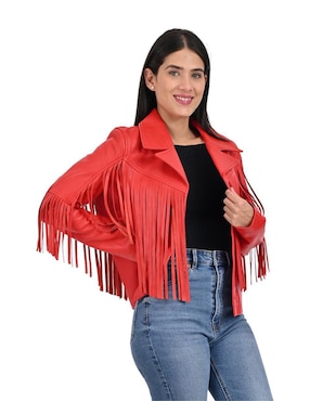 Chamarra Wrangler de piel para mujer