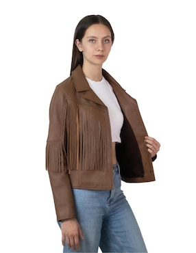 Chamarra Wrangler de piel para mujer