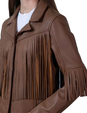 Chamarra Wrangler de piel para mujer