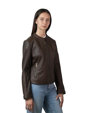 Chamarra Wrangler de piel para mujer