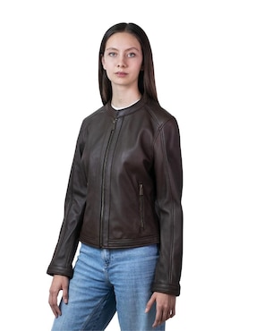 Chamarra Wrangler de piel para mujer