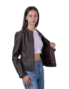 Chamarra Wrangler de piel para mujer