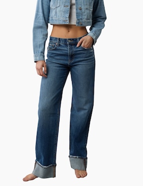 Jeans Regular Wide Leg American Eagle Corte Cadera Para Mujer