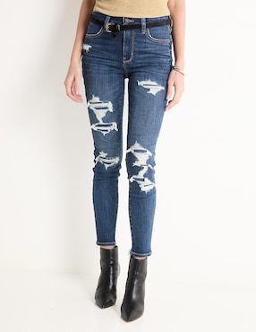 Jeans Skinny American Eagle Corte Cintura Para Mujer