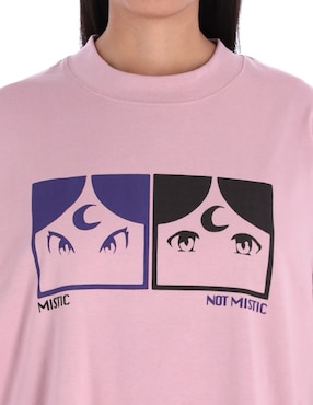 Playera manga al codo Ppaayyss cuello redondo para mujer