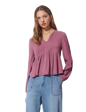 Blusa Brownie Manga Larga Para Mujer