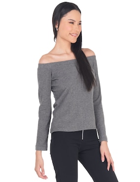 Blusa Strapless Sarah Bustani Manga Larga Para Mujer