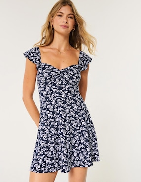 Vestido Mini Casual Hollister Para Mujer