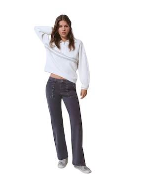 Jeans Regular Brownie Corte Cadera Para Mujer