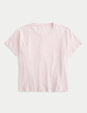 Playera Manga Corta Hollister Cuello Redondo Para Mujer