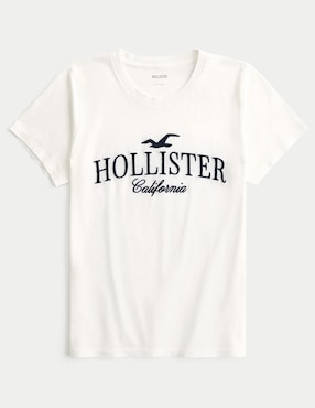 Playera Manga Corta Hollister Cuello Redondo Para Mujer