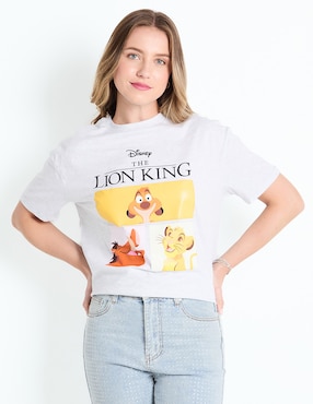 Playera Manga Corta The Lion King Cuello Redondo Para Mujer