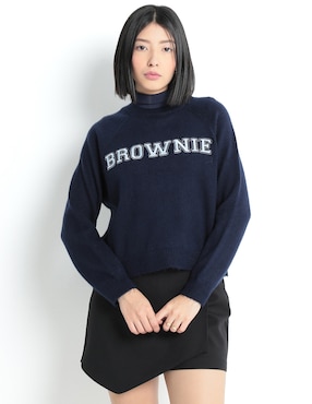 Suéter Brownie Cuello Redondo Para Mujer