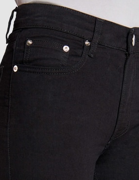 Jeans slim Oggi Jeans Passion Black corte cintura alta para mujer