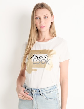 Playera Manga Corta Biography Cuello Redondo Para Mujer