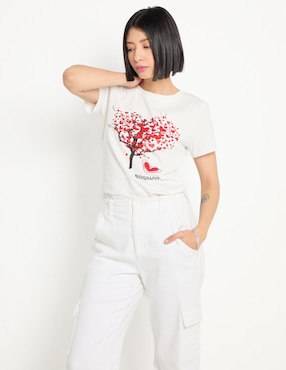 Playera Manga Corta Biography Cuello Redondo Para Mujer