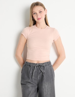 Playera manga corta Sexy Jeans cuello redondo para mujer