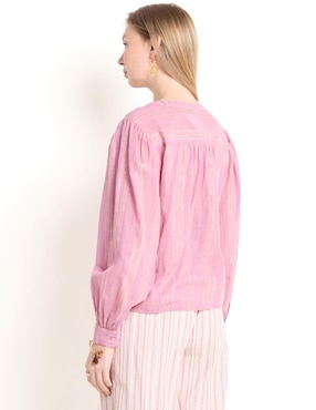 Blusa camisera That's It manga larga para mujer