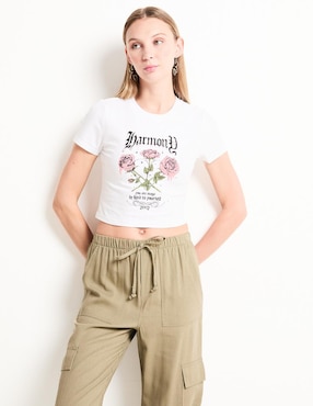 Playera manga corta That's It cuello redondo para mujer