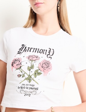 Playera manga corta That's It cuello redondo para mujer