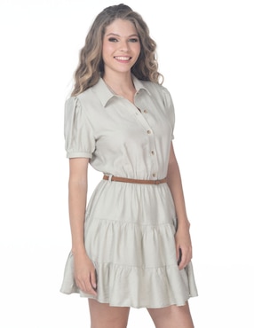 Vestido Corto Casual Sarah Bustani Para Mujer