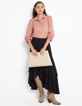 Blusa camisera That's It manga larga para mujer