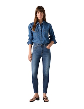 Jeans Skinny Levi's 721 Corte Cintura Alta Para Mujer