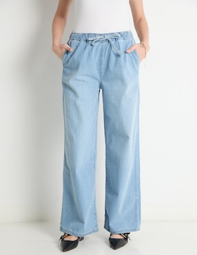 Sexy Jeans Relaxed Straight Corte Cintura Para Mujer