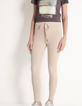 Pants Skinny Coffee Bean Con Jareta Para Mujer