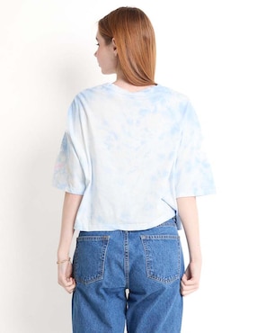 Playera manga corta Cenicienta cuello redondo para mujer