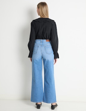 "jeans/jegging/jeans jogger" relaxed wide leg sexy jeans sin modelo comercial "corte" cintura "para mujer"