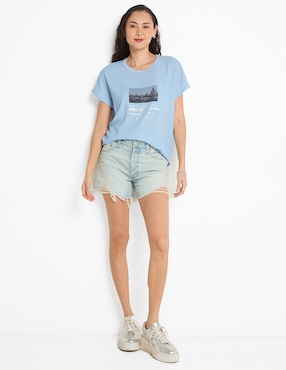 Playera manga corta Only cuello redondo para mujer