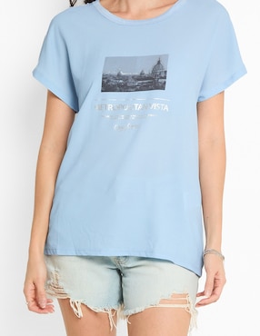 Playera manga corta Only cuello redondo para mujer