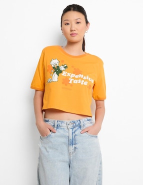 Playera manga corta Tee Bar cuello redondo para mujer