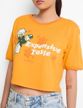 Playera manga corta Tee Bar cuello redondo para mujer