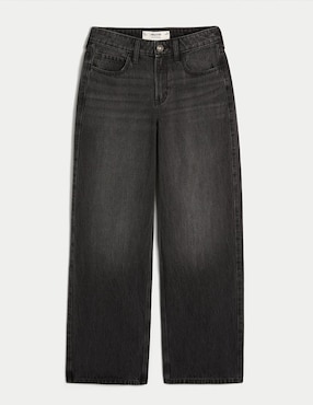 Jeans baggy Hollister corte cintura alta para mujer
