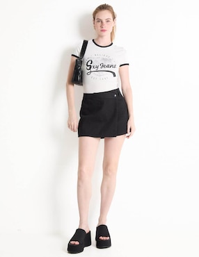 Playera manga corta Sexy Jeans cuello redondo para mujer