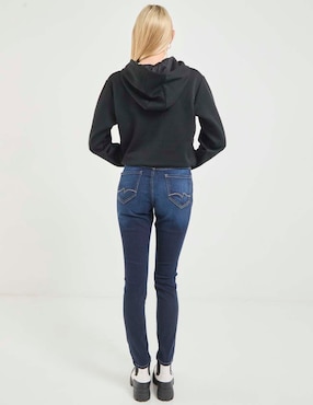 Jeans skinny corte cintura para mujer