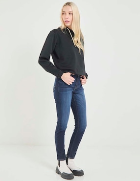 Jeans skinny corte cintura para mujer