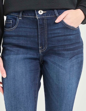 Jeans skinny corte cintura para mujer