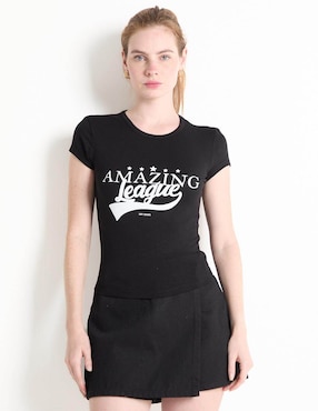 Playera manga corta Sexy Jeans cuello redondo para mujer