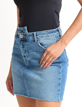Falda corta Sexy Jeans de mezclilla a la cintura